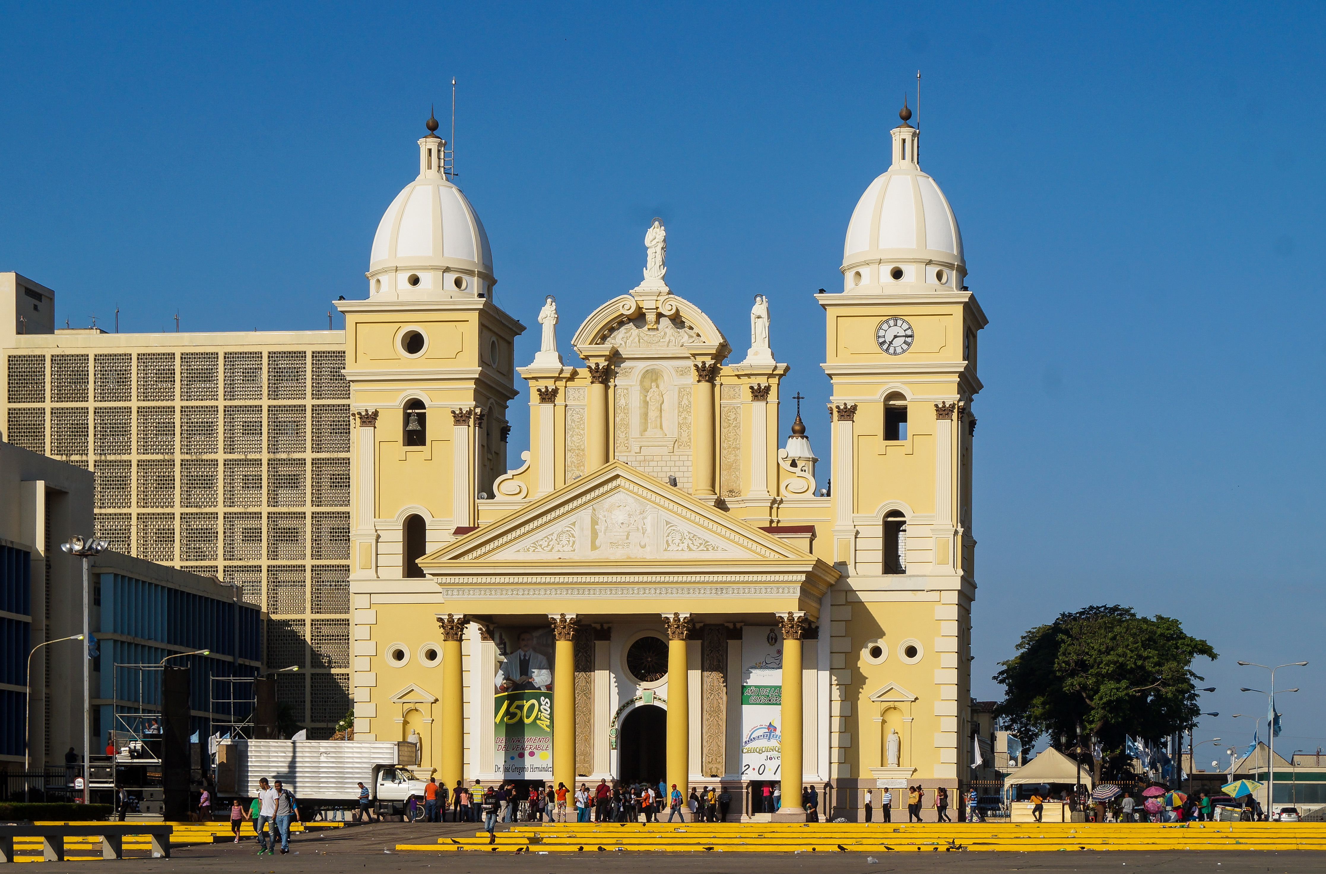 Basilica of Our Lady of Chiquinquirá, built between 1686 and completed in 1858, where is kept the colonial image of the Virgin of Chiquinquirá, in Maracaibo