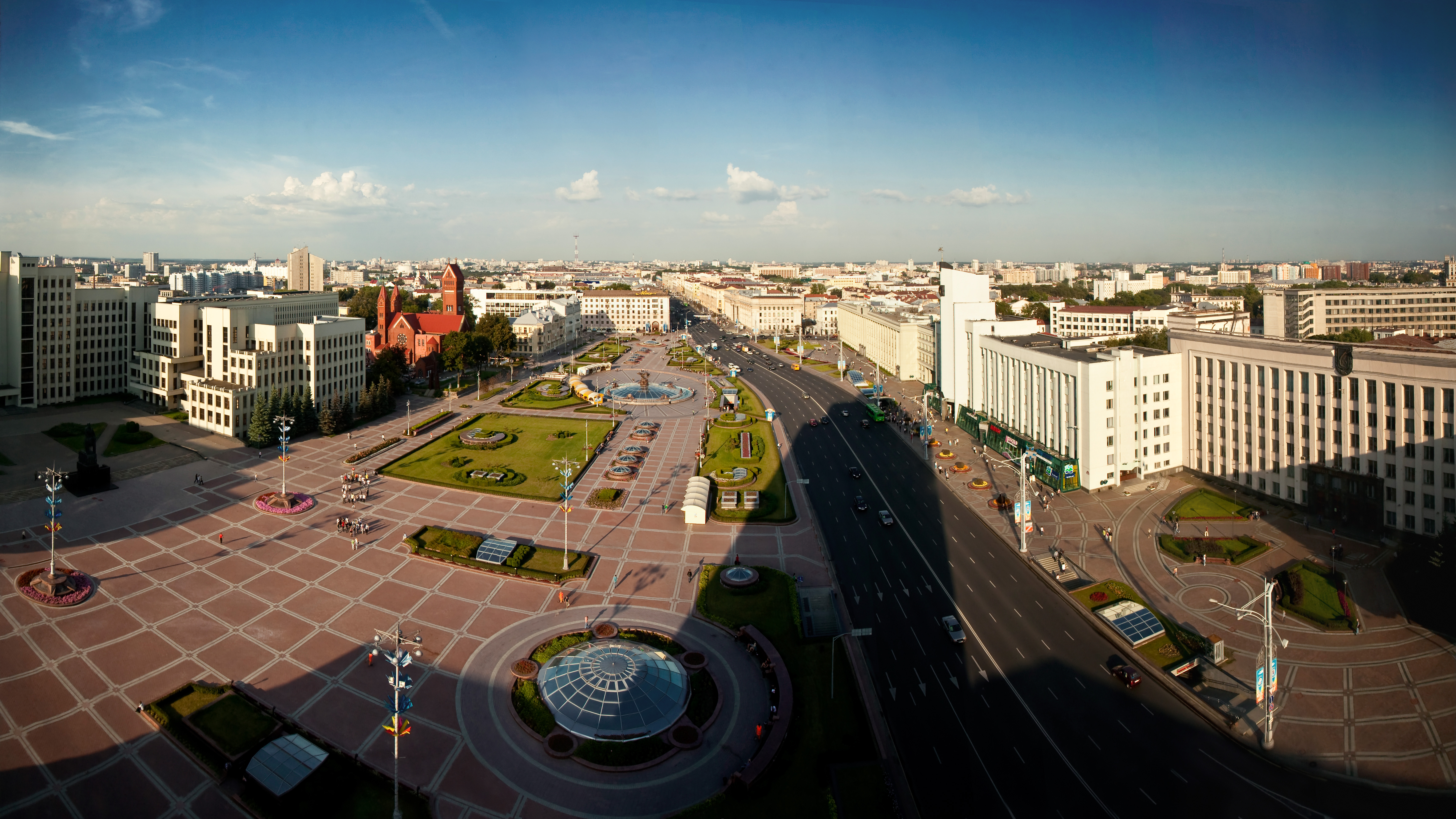 Independence Square in Minsk, the capital and largest city of Belarus.