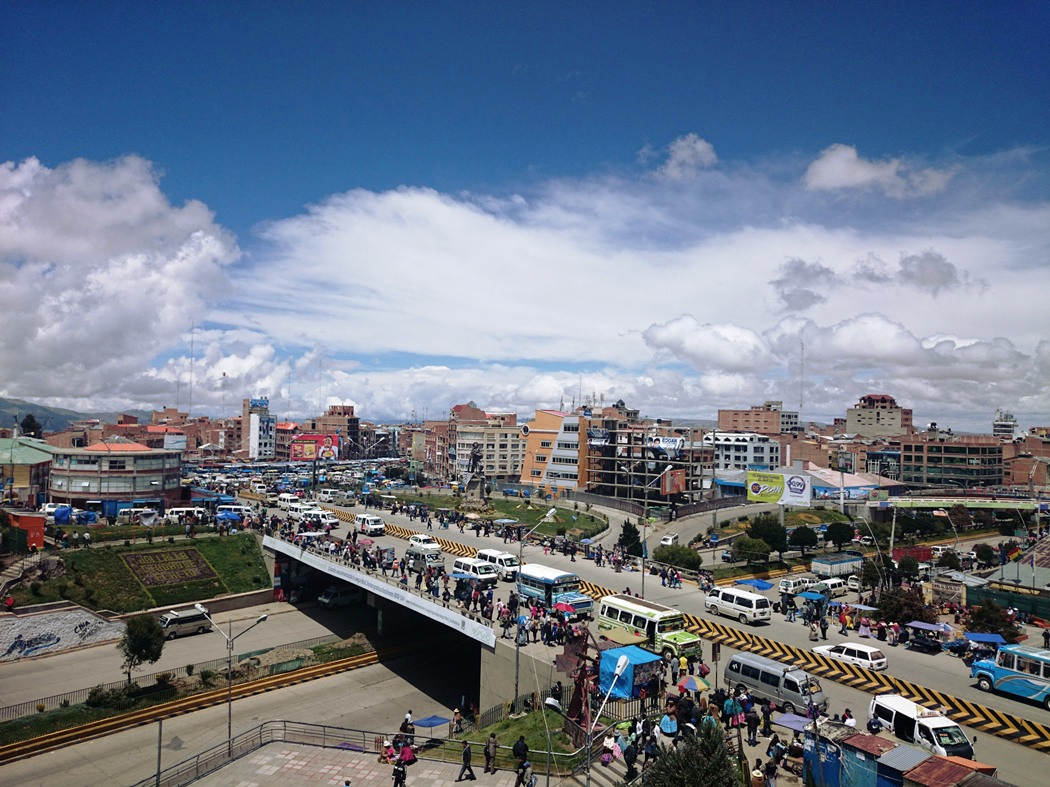 View of La Ceja in El Alto, a rapidly growing city adjacent to La Paz.