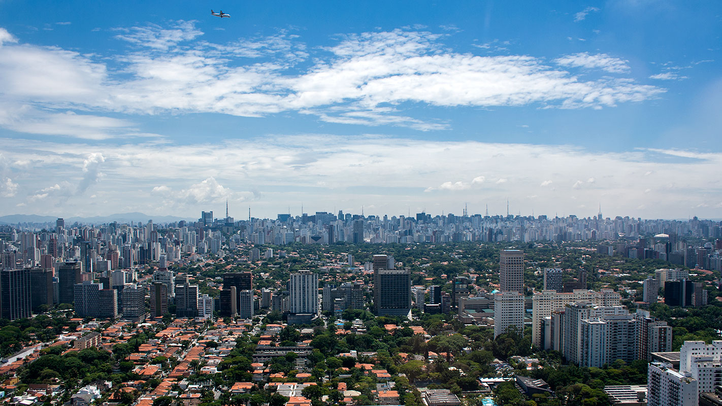 Skyline of São Paulo, Brazil's largest city and financial hub.