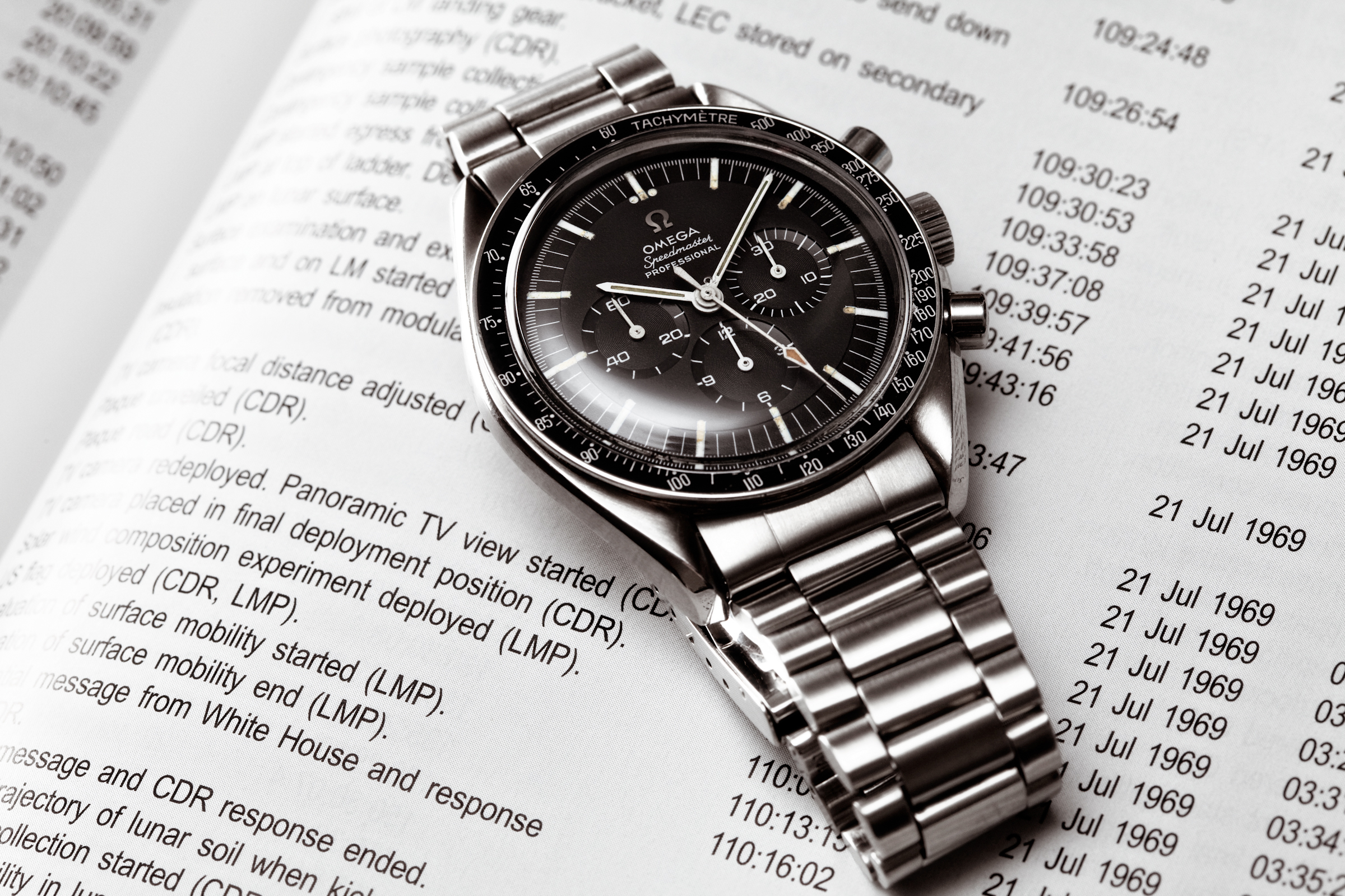 The Omega Speedmaster, famously worn on Apollo missions. Swiss watchmaking is renowned globally.