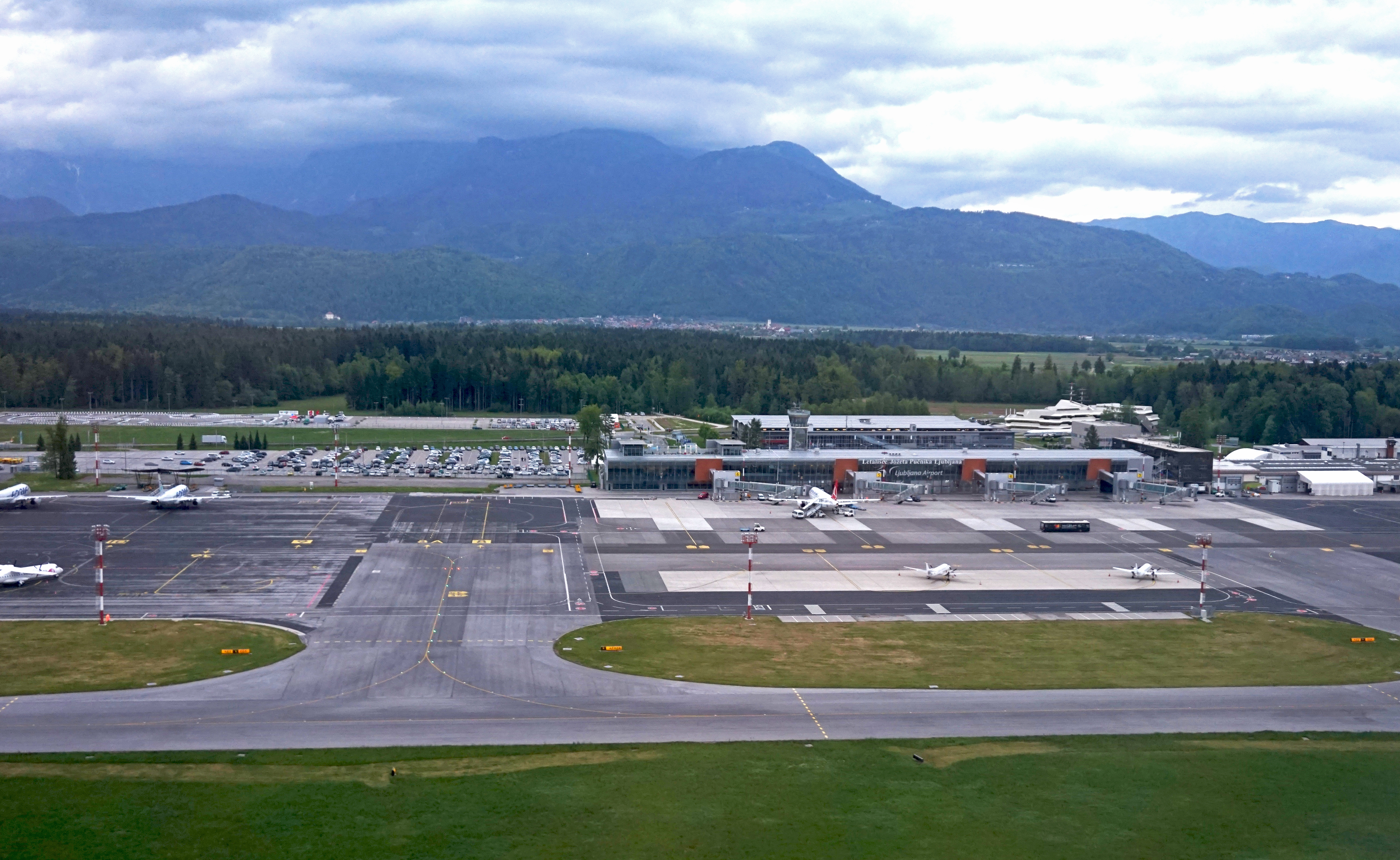 Ljubljana Jože Pučnik Airport is Slovenia's main international airport.