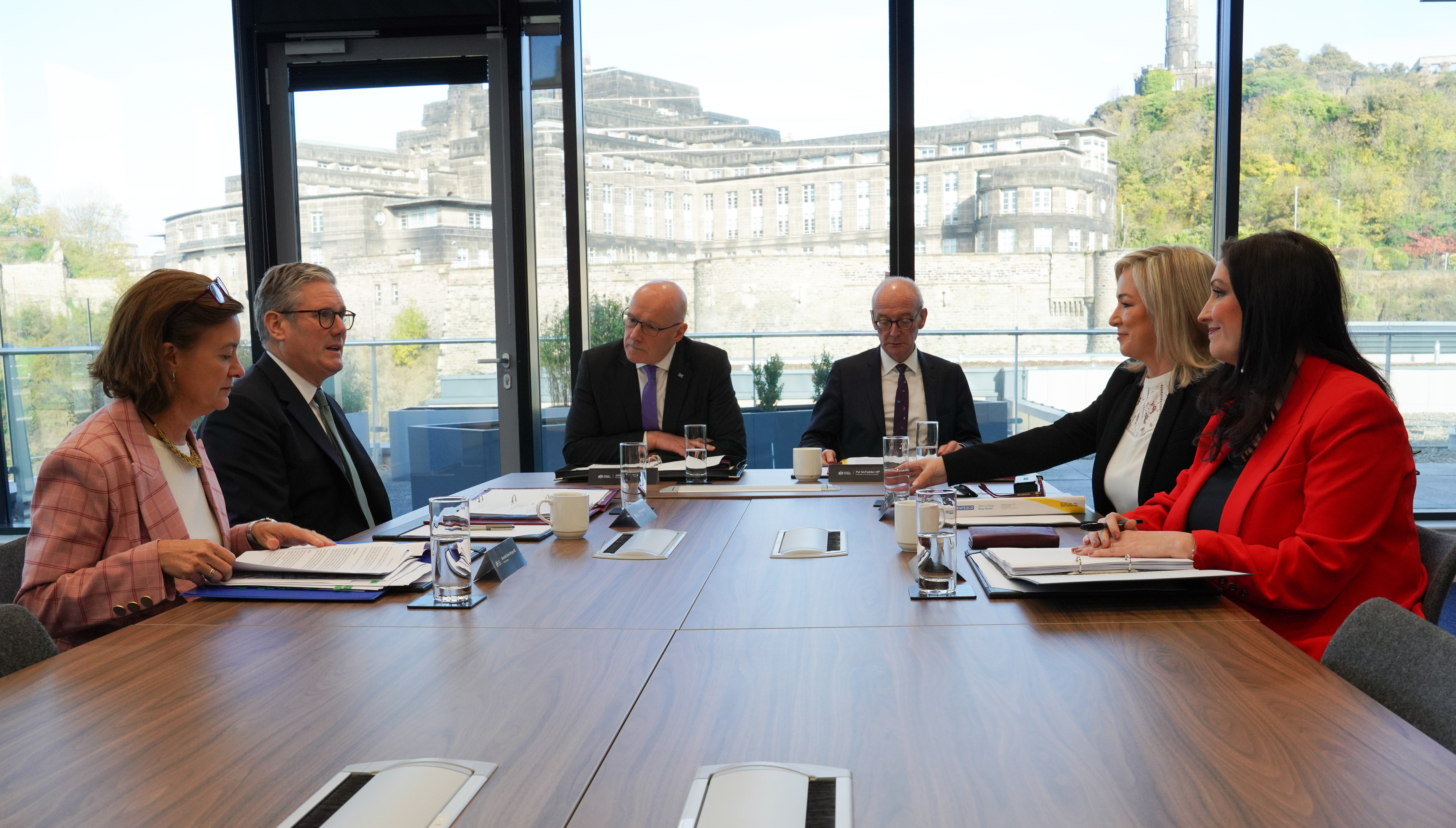 Prime Minister Starmer meets with the first ministers of Scotland, Northern Ireland and Wales during the Council of Nations and Regions summit.