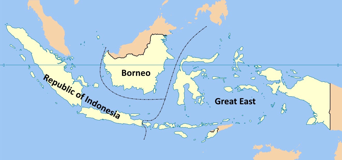 Pembahagian wilayah yang dipersetujui dalam Perjanjian Linggadjati.