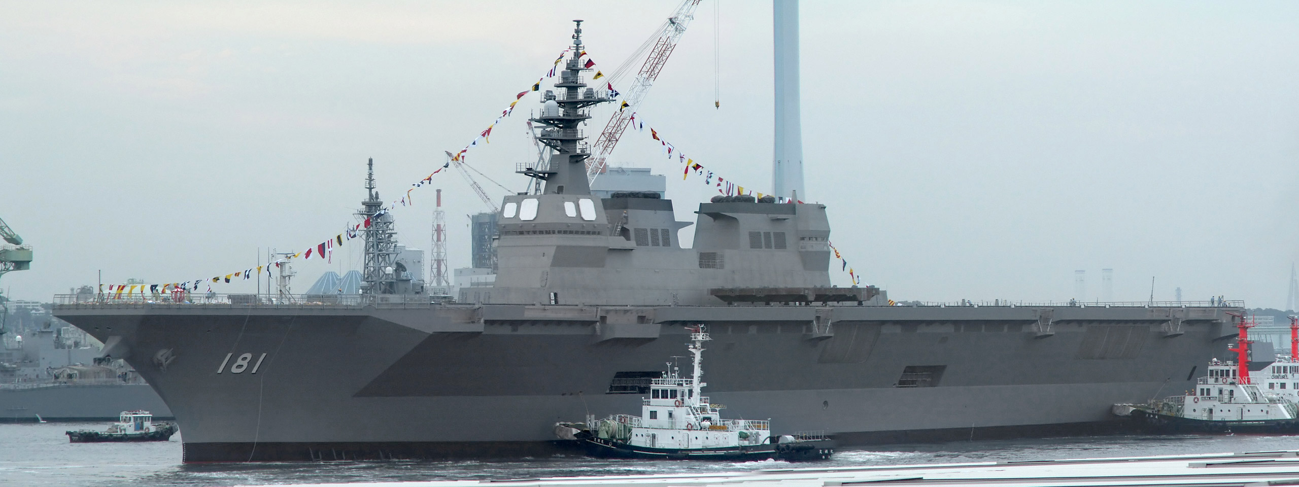 いずも型護衛艦ヘリコプター搭載護衛艦「ひゅうが」。
