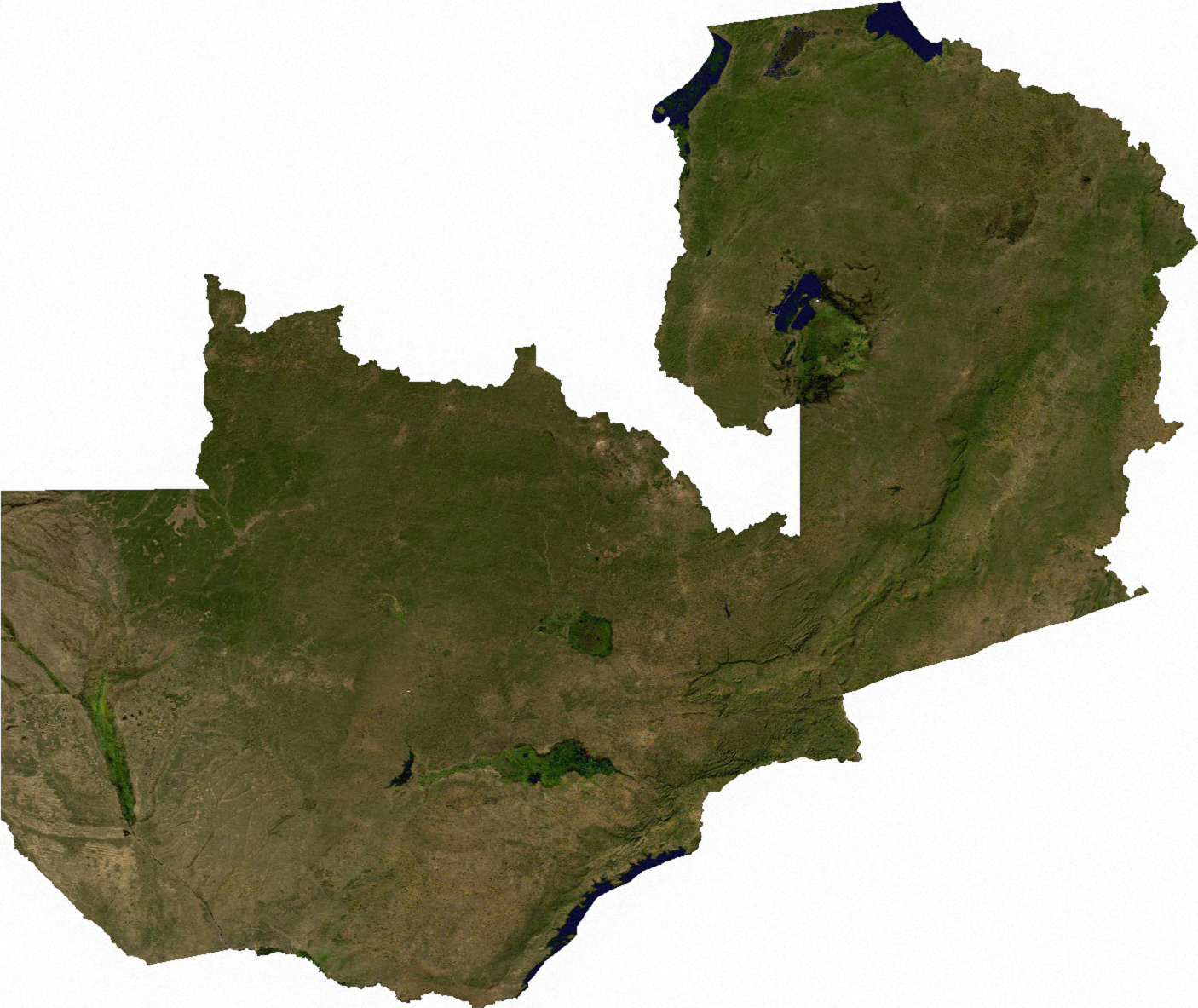 Peta satelit Zambia