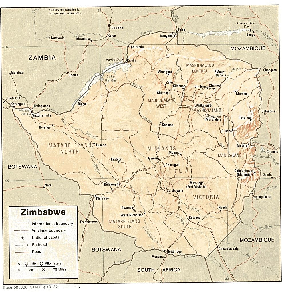 Peta relief Zimbabwe