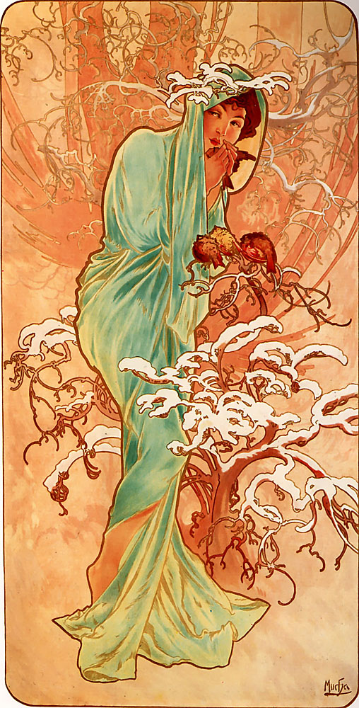 Musim Sejuk oleh Alphonse Mucha
