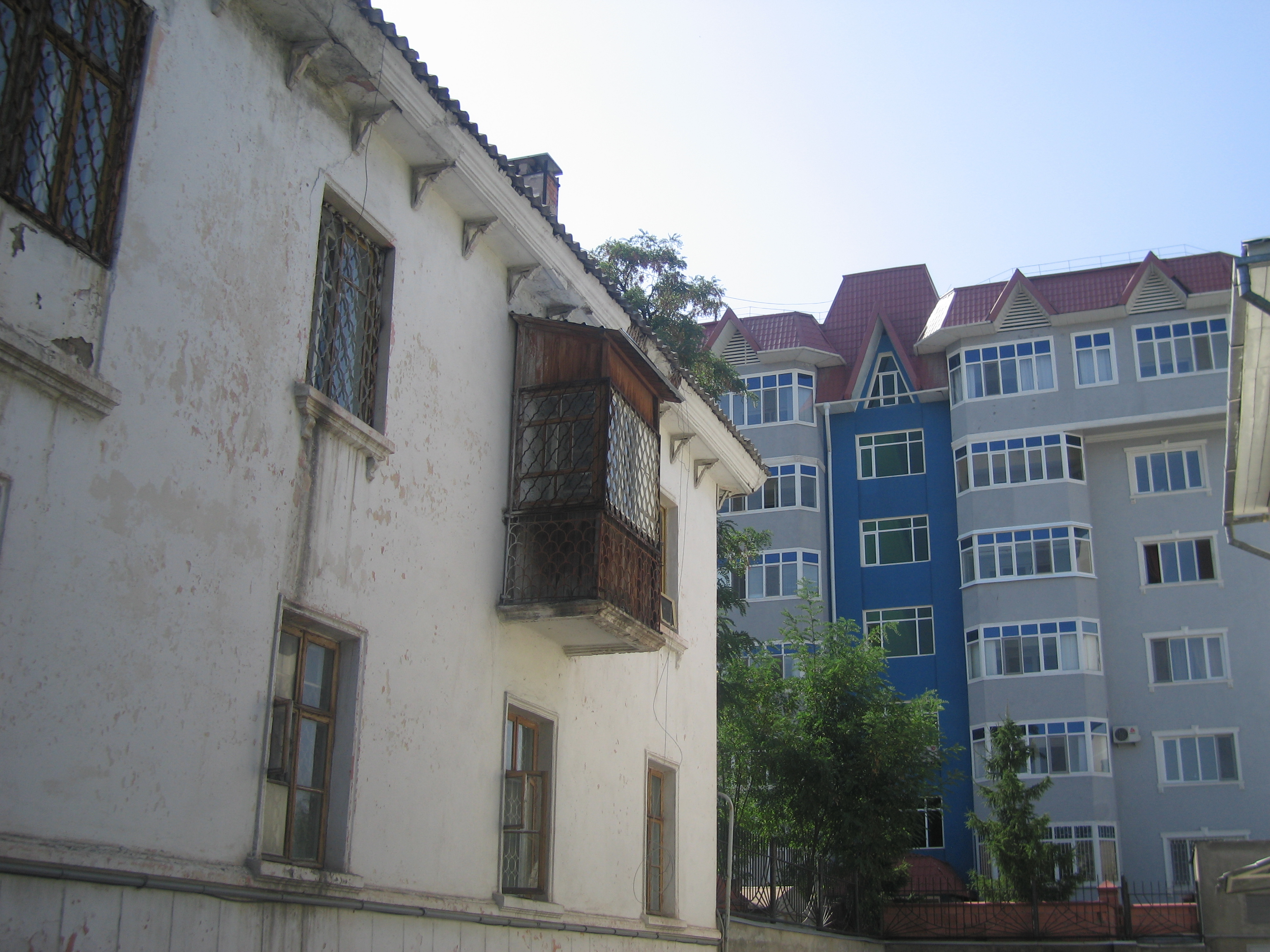 Old and new buildings in Bishkek