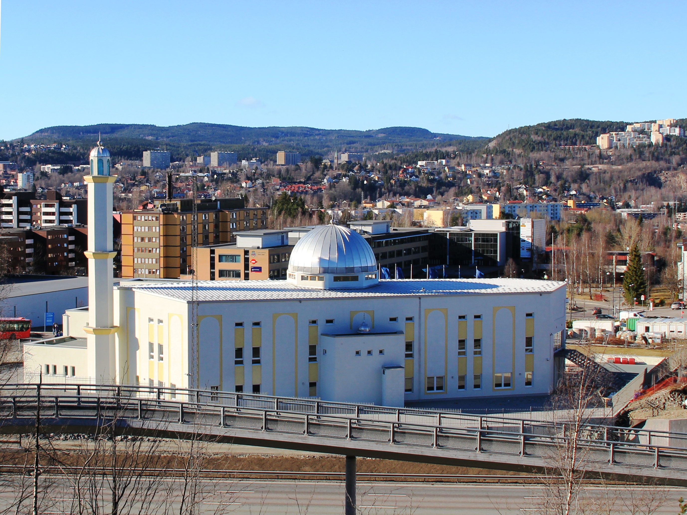 Bait-un-Nasr Mosque in Furuset, Oslo, one of the largest mosques in Norway, reflecting the country's growing religious diversity.