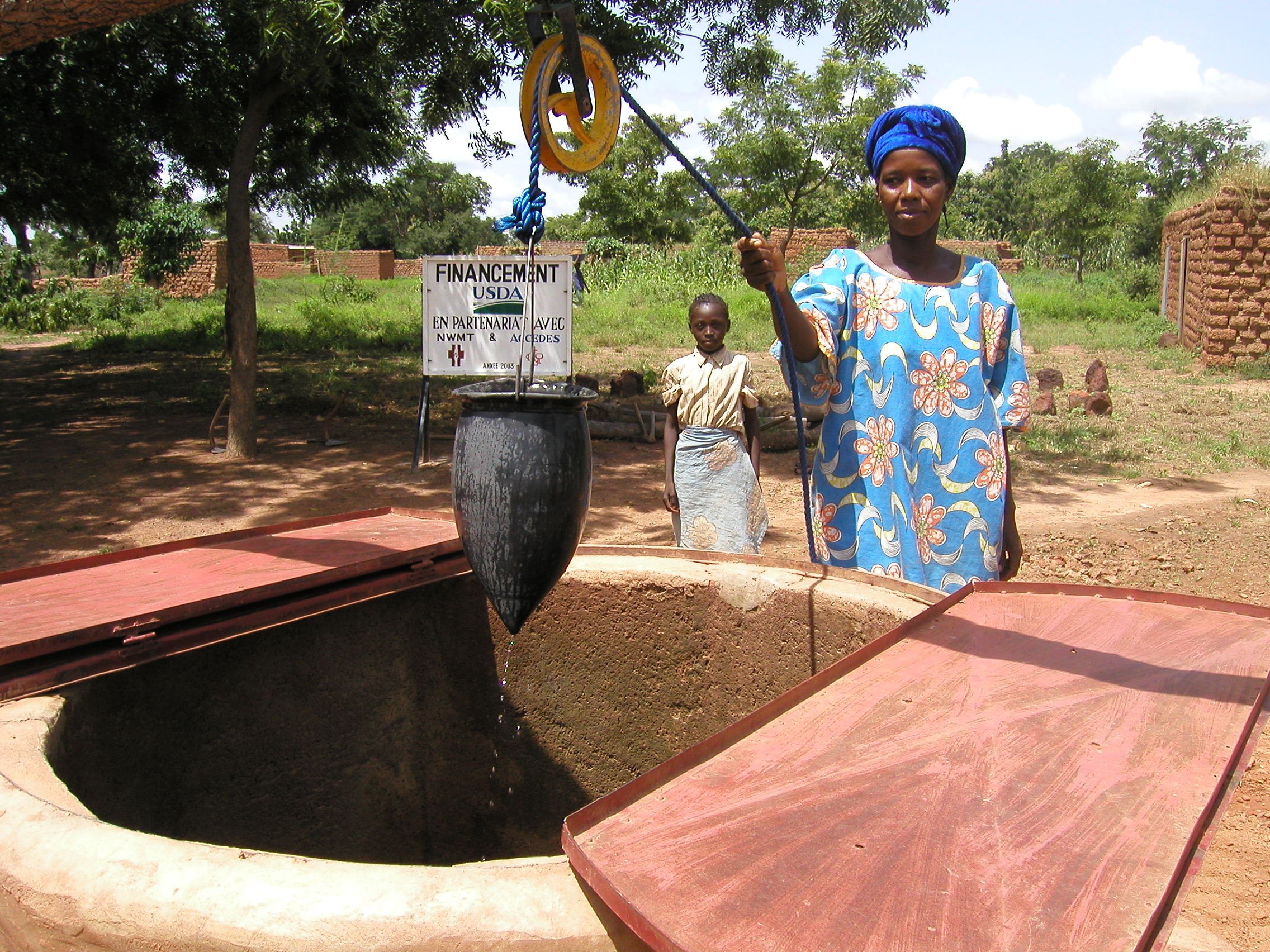 Access to clean water, like this well in Sala, is crucial for health and food security.