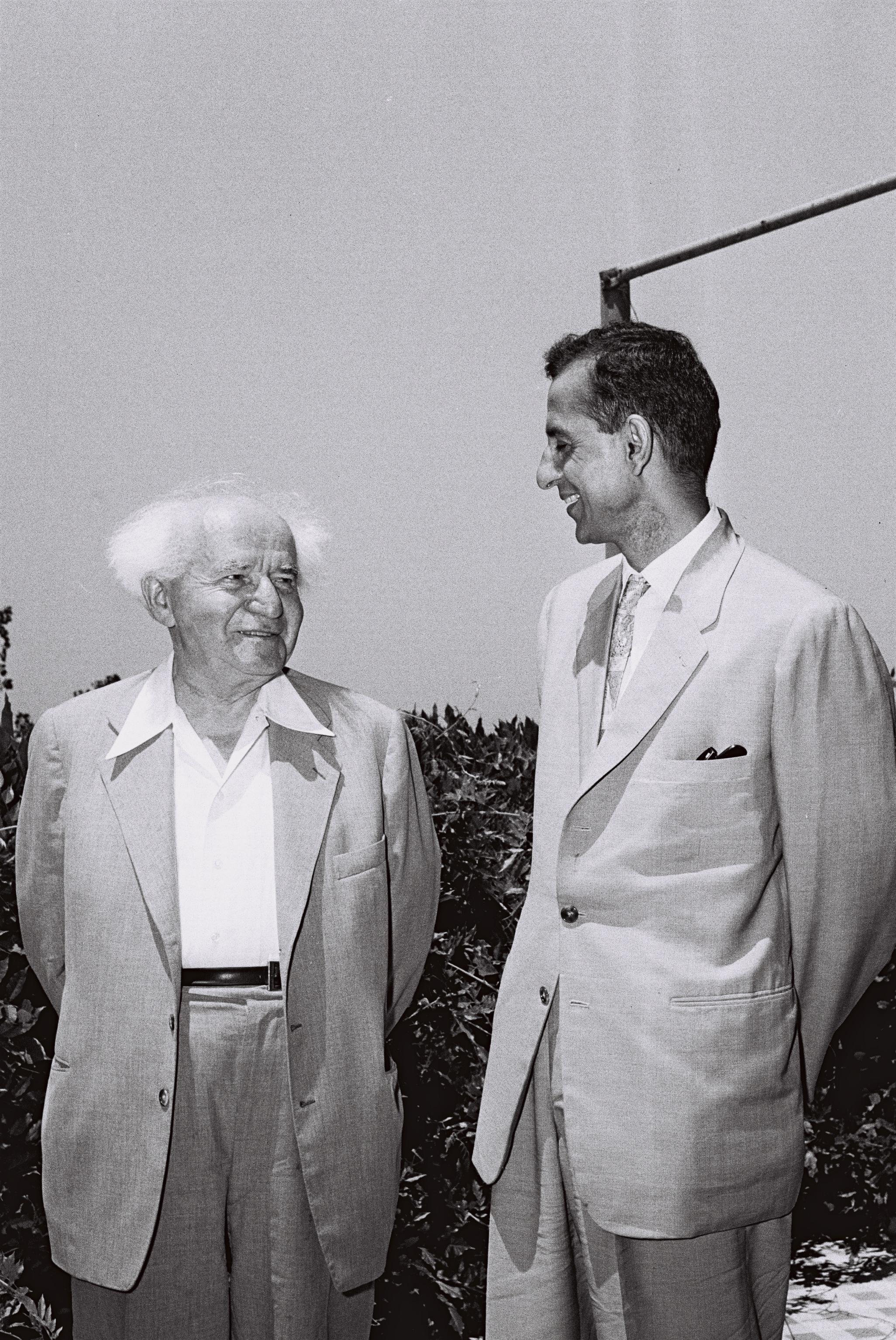 イスラエル首相ダヴィド・ベン=グリオンとネパール首相B.P.コイララ(1960年)