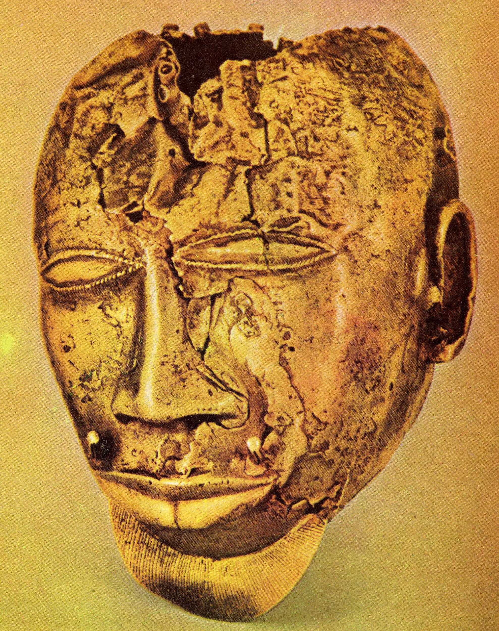 Topeng emas Raja Ashanti Kofi Karikari (bertakhta 1867-1874).