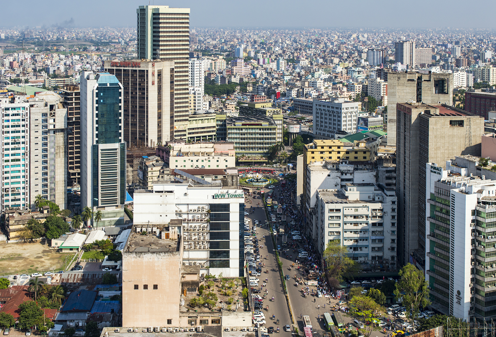 Dhaka, the capital and largest city of Bangladesh.