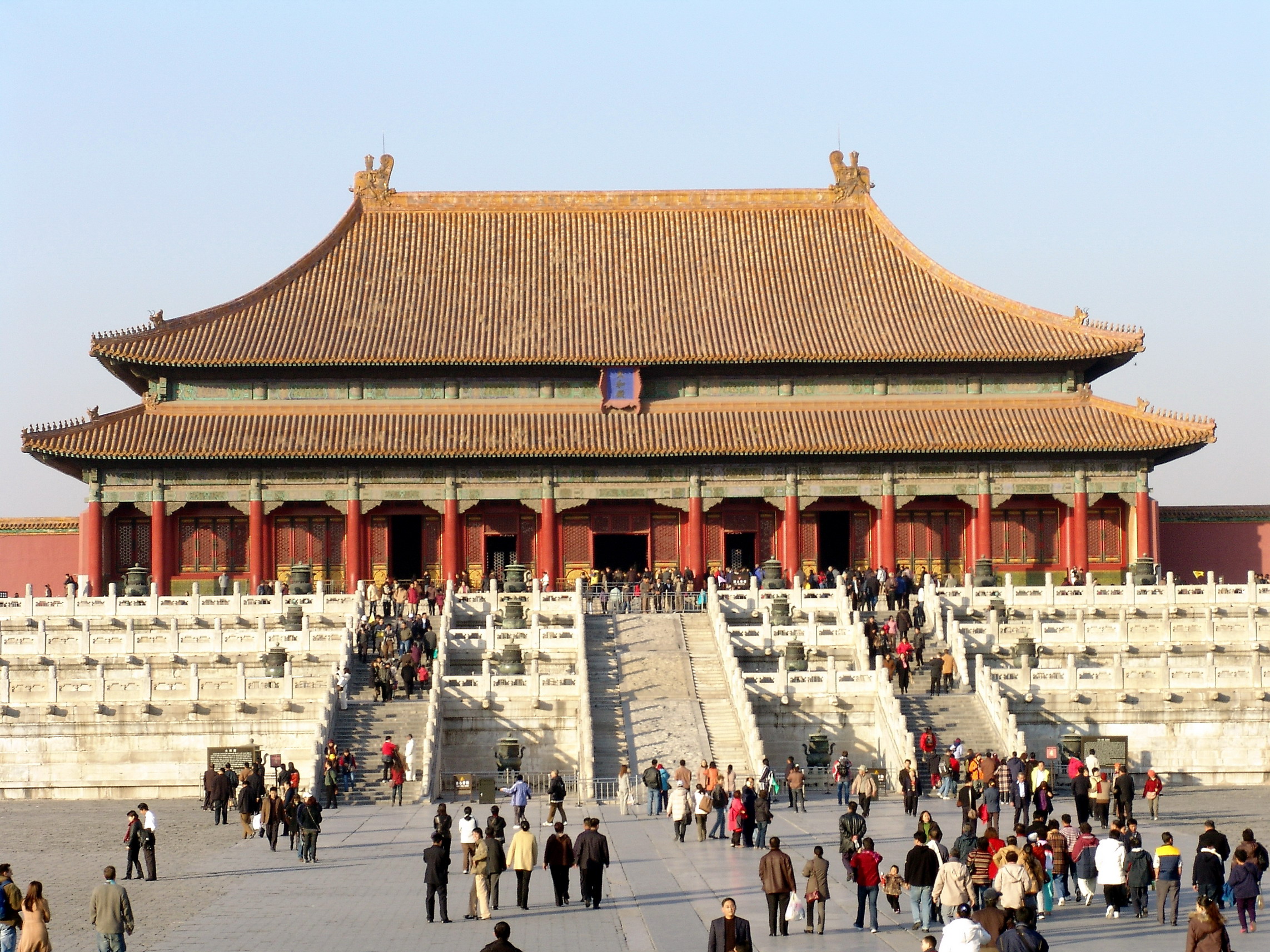 The Hall of Supreme Harmony in the Forbidden City, Beijing, an iconic example of traditional Chinese palatial architecture.
