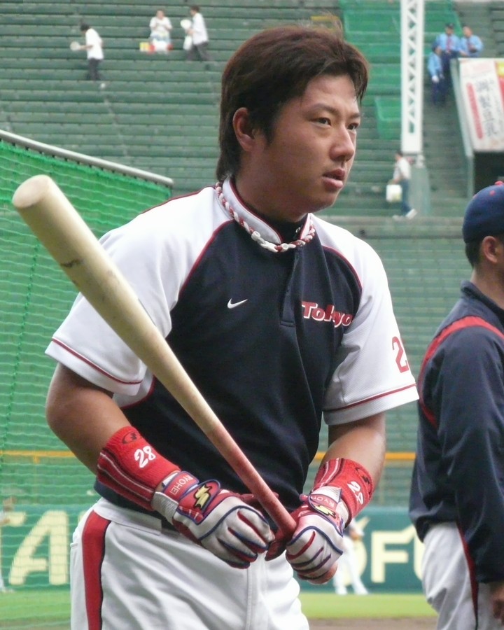 도쿄 야쿠르트 스왈로즈 시절의 가와모토 료헤이 (2008년 7월 16일, 한신 고시엔 구장)
