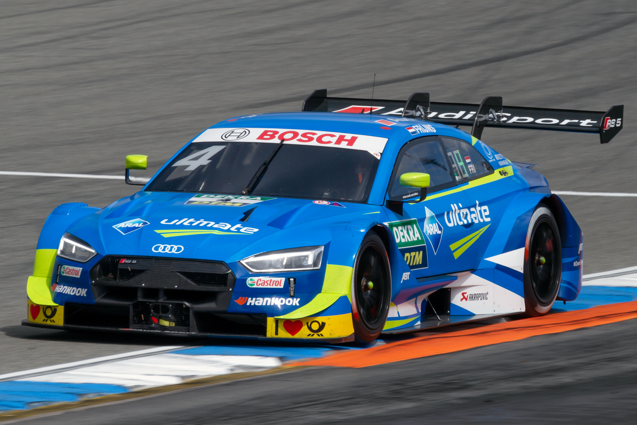 Frijns in DTM at Hockenheimring in 2019.