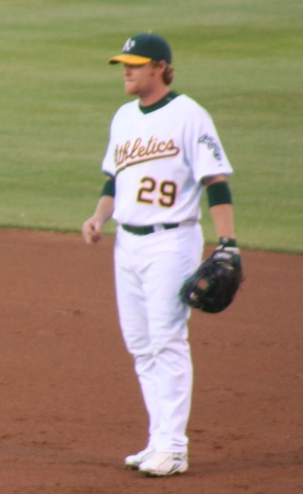 Johnson playing for the Oakland Athletics in 2007.