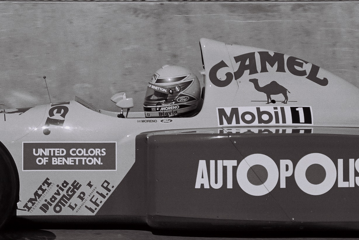 Moreno memandu untuk Benetton di Grand Prix Amerika Syarikat 1991.