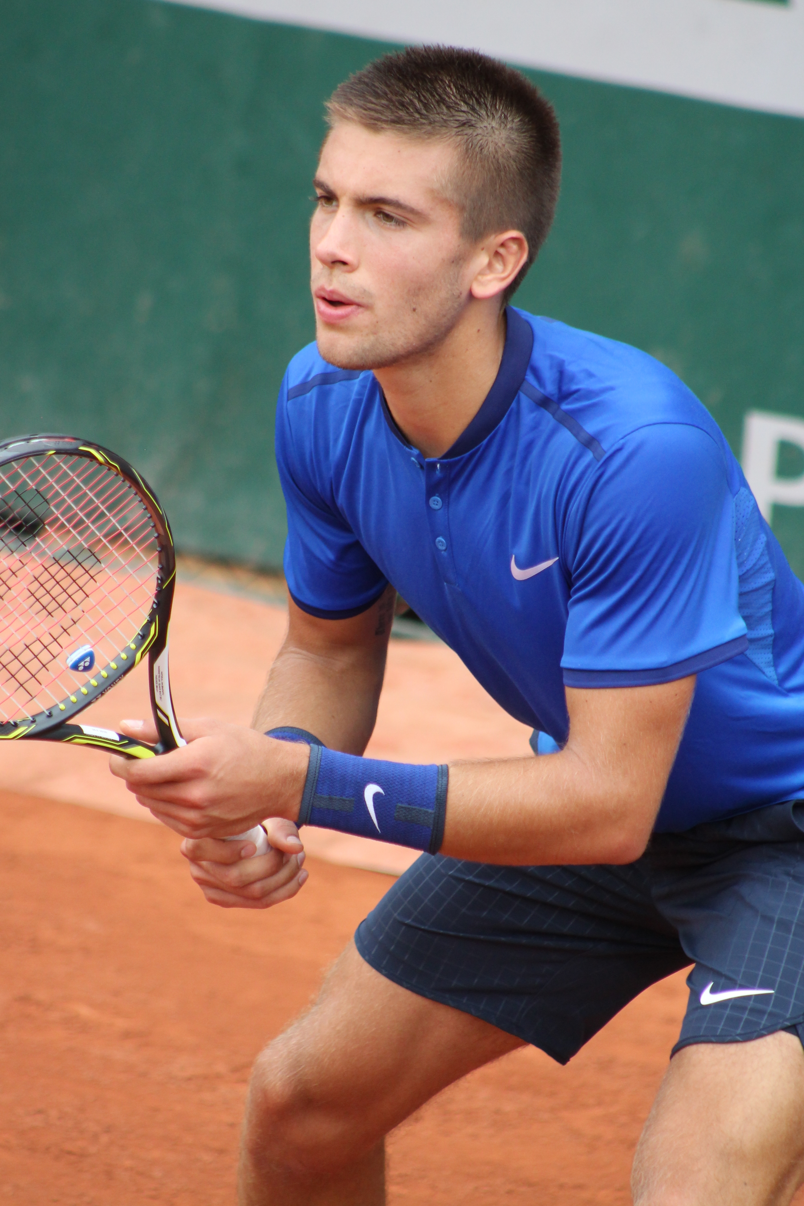 Ćorić at the 2016 French Open.