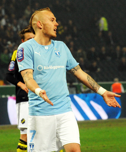 Eriksson bermain untuk Malmö FF.