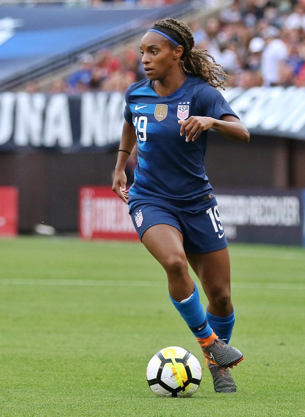 Dunn bersama USWNT pada 2018