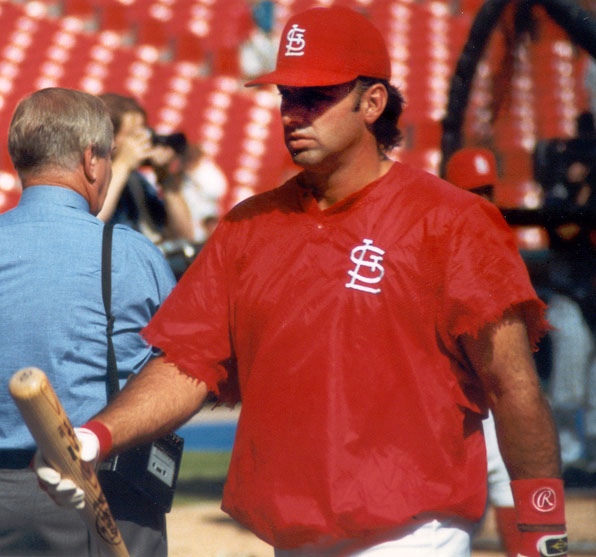 Gaetti with the St. Louis Cardinals in 1996