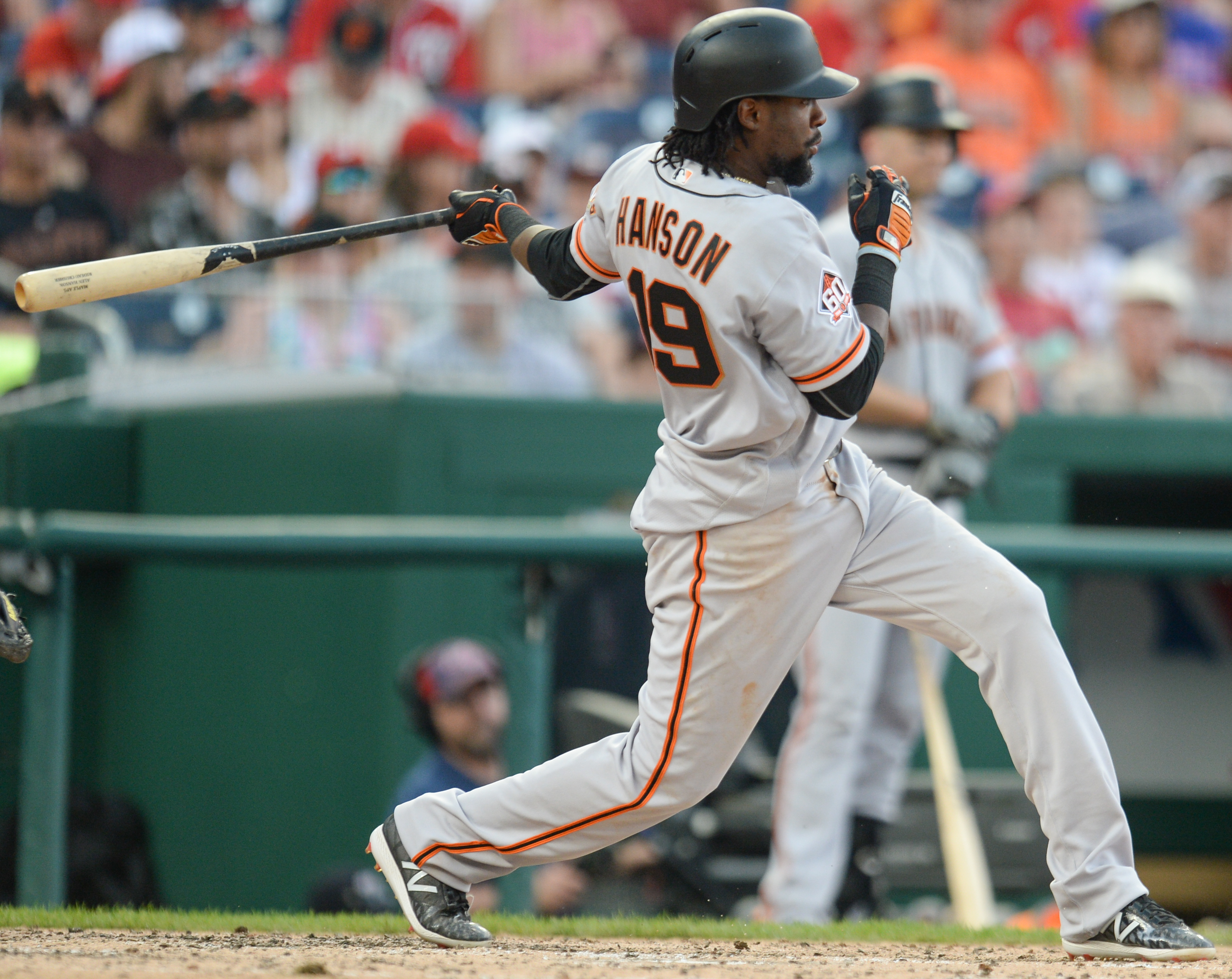 Hanson bersama San Francisco Giants pada 9 Juni 2018.