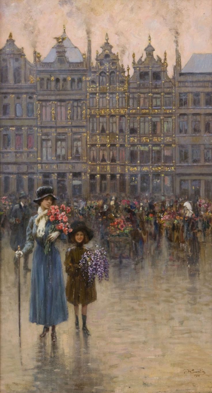 브뤼셀의 꽃 시장 (Flower Market in Brussels)