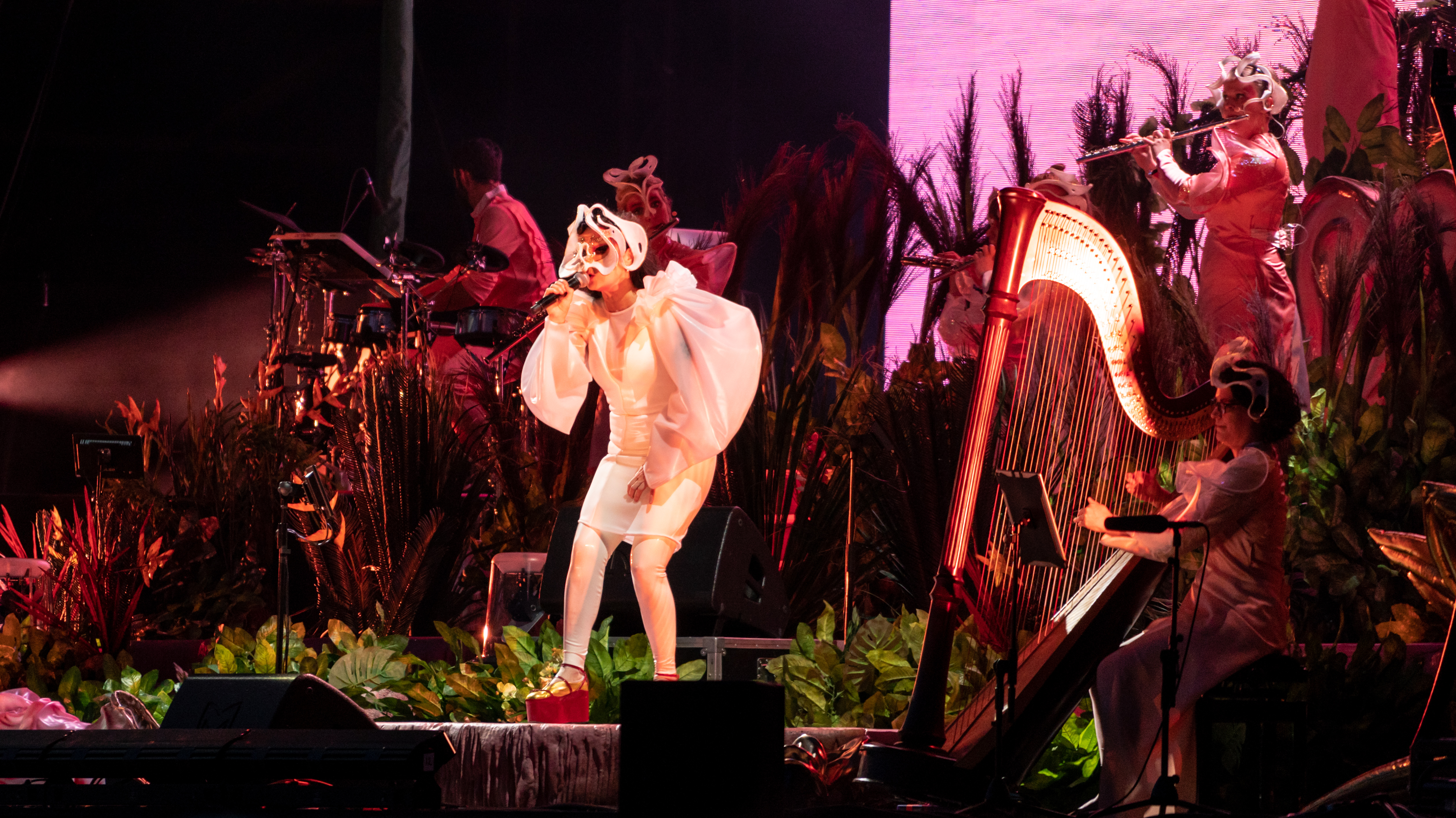 Björk performing at the All Points East festival in 2018