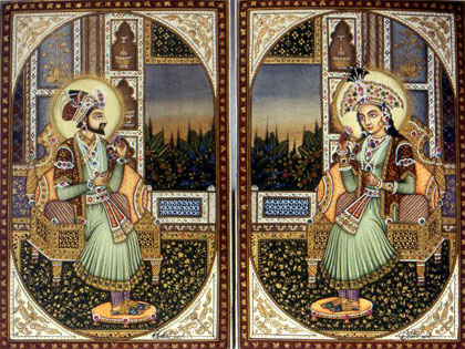 Shah Jahan và người vợ yêu quý Mumtaz Mahal.