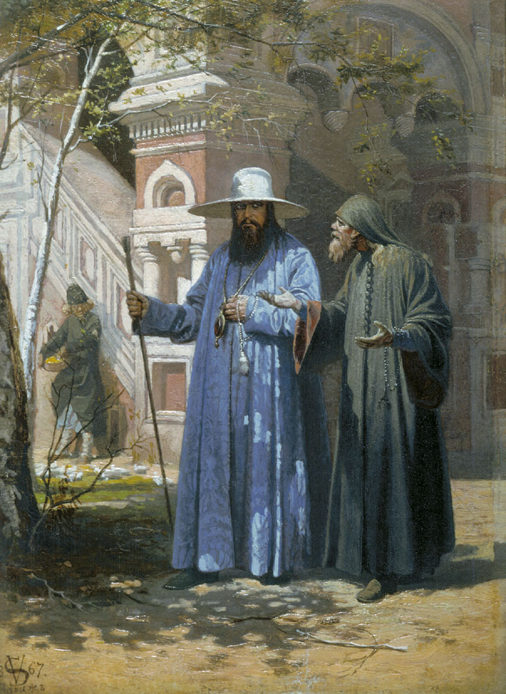 뱌체슬라프 슈바르츠의 그림. 신 예루살렘 수도원에 있는 니콘.