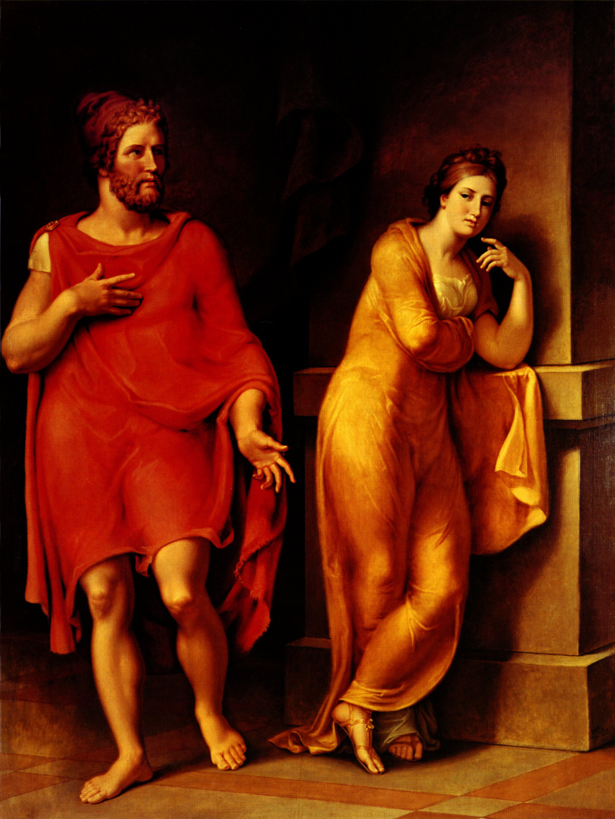Johann Heinrich Wilhelm Tischbein: Odysseus dan Nausicaa (1819).