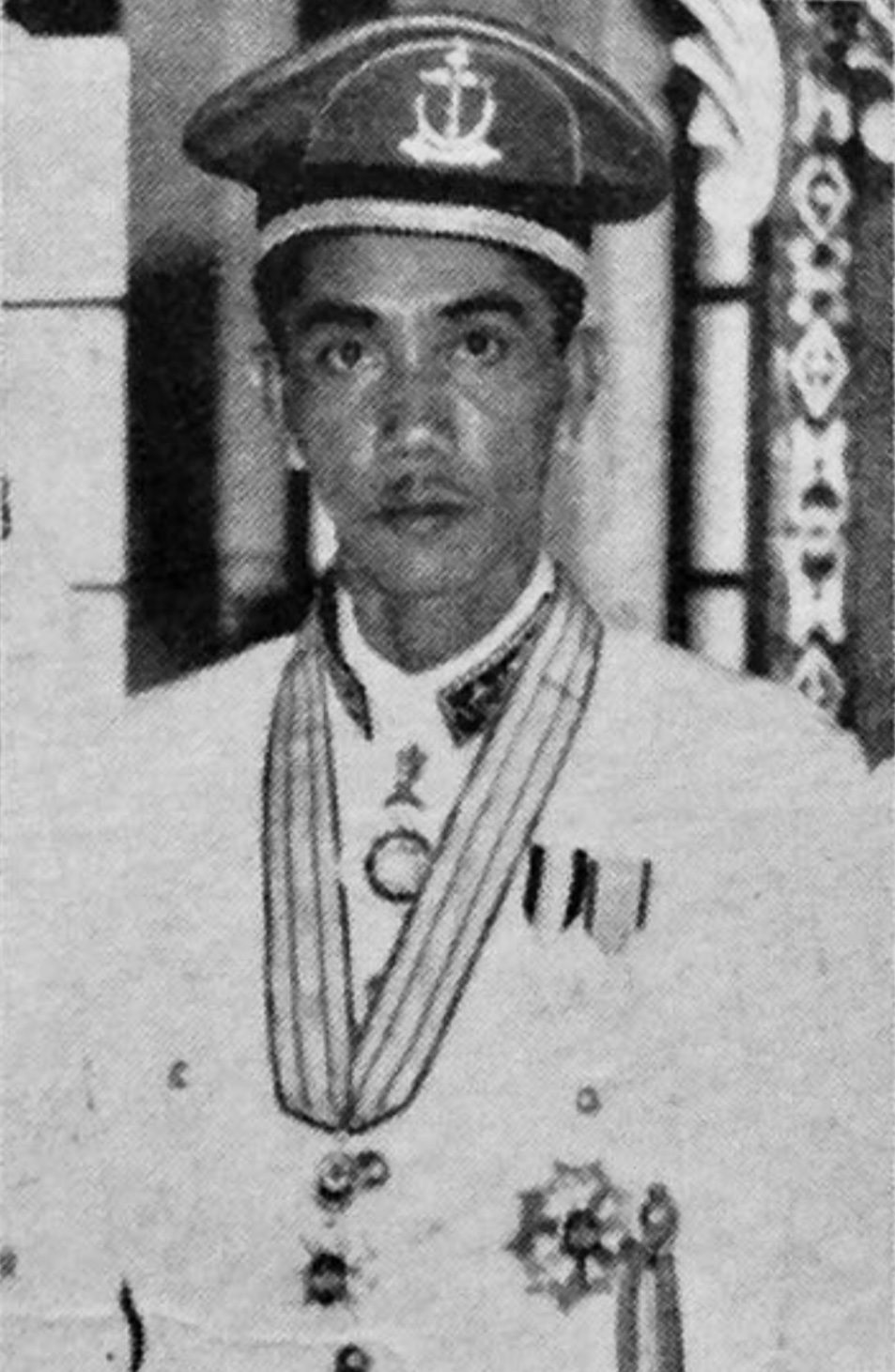 Pengiran Muhammad Yusuf pada majlis penganugerahan DSNB pada tahun 1960.