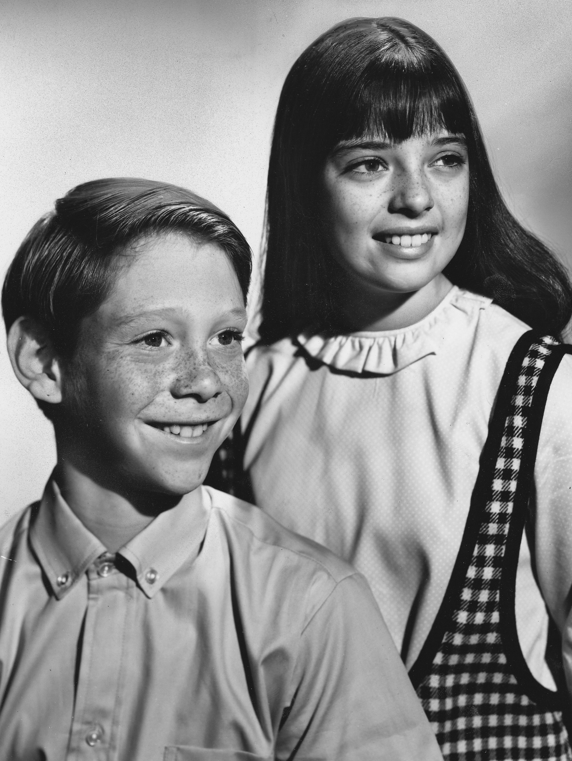 Angela Cartwright with Bill Mumy as siblings in Lost in Space (1965)