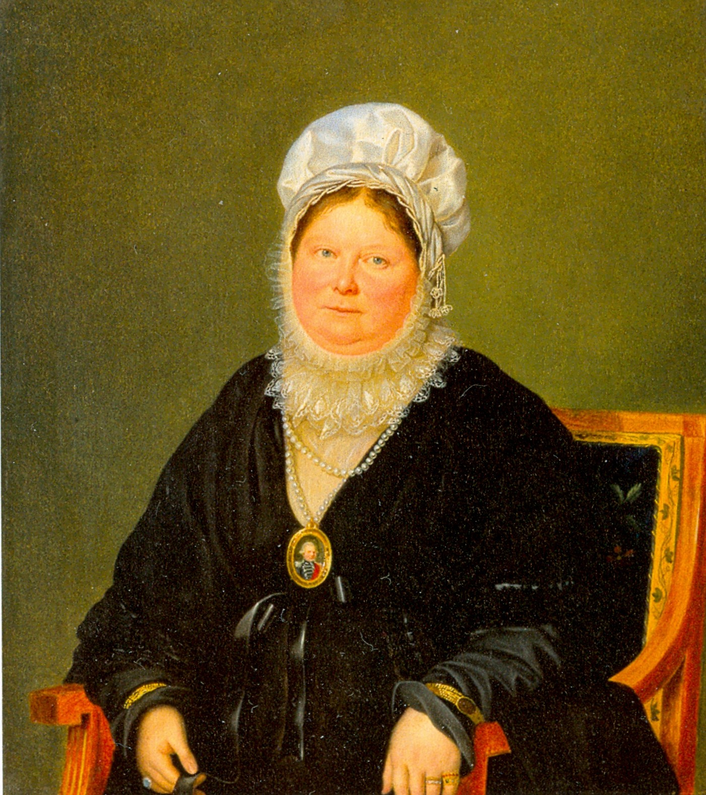 Charlotte với tư cách là Thái hậu Württemberg, họa bởi Franz Seraph Stirnbrand, khoảng năm 1827.