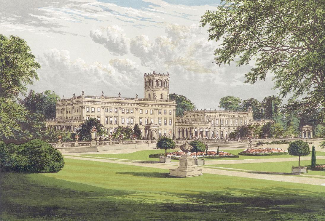 Trentham Hall, the family residence, as depicted in 1880.