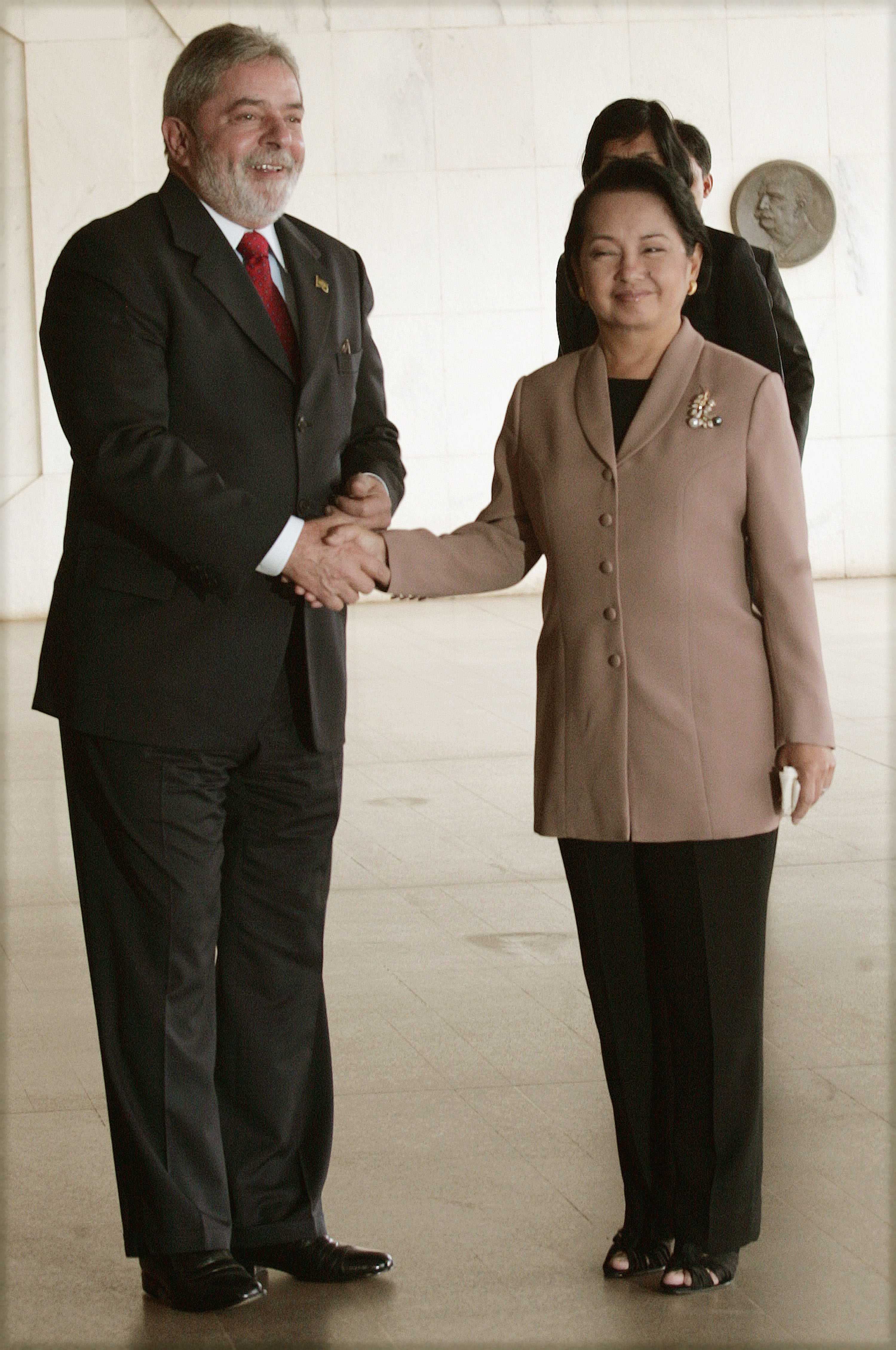 Arroyo with Brazilian President Luiz Inácio Lula da Silva, 2009.