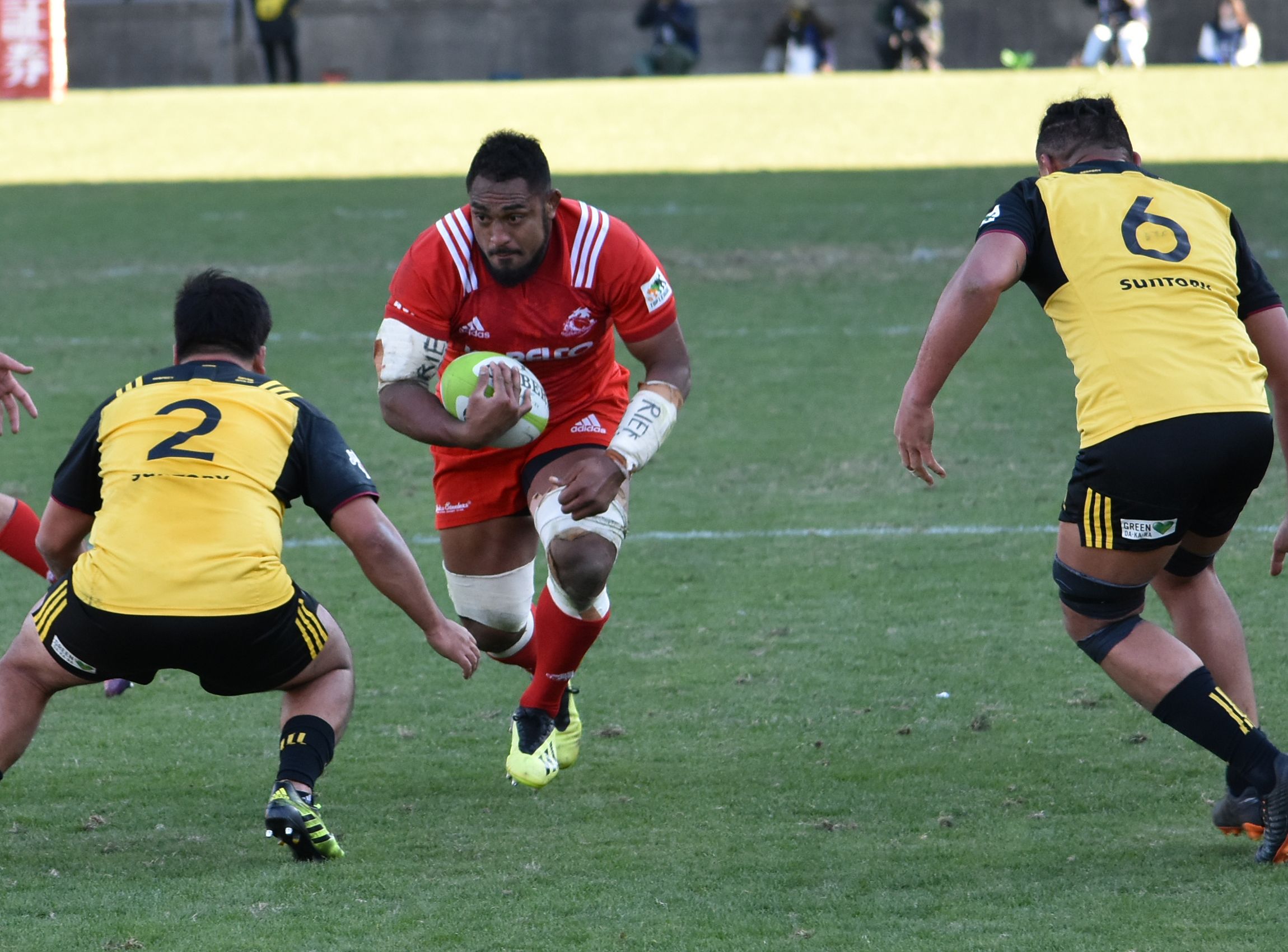 Nakajima Isileli in action during a match in December 2018.