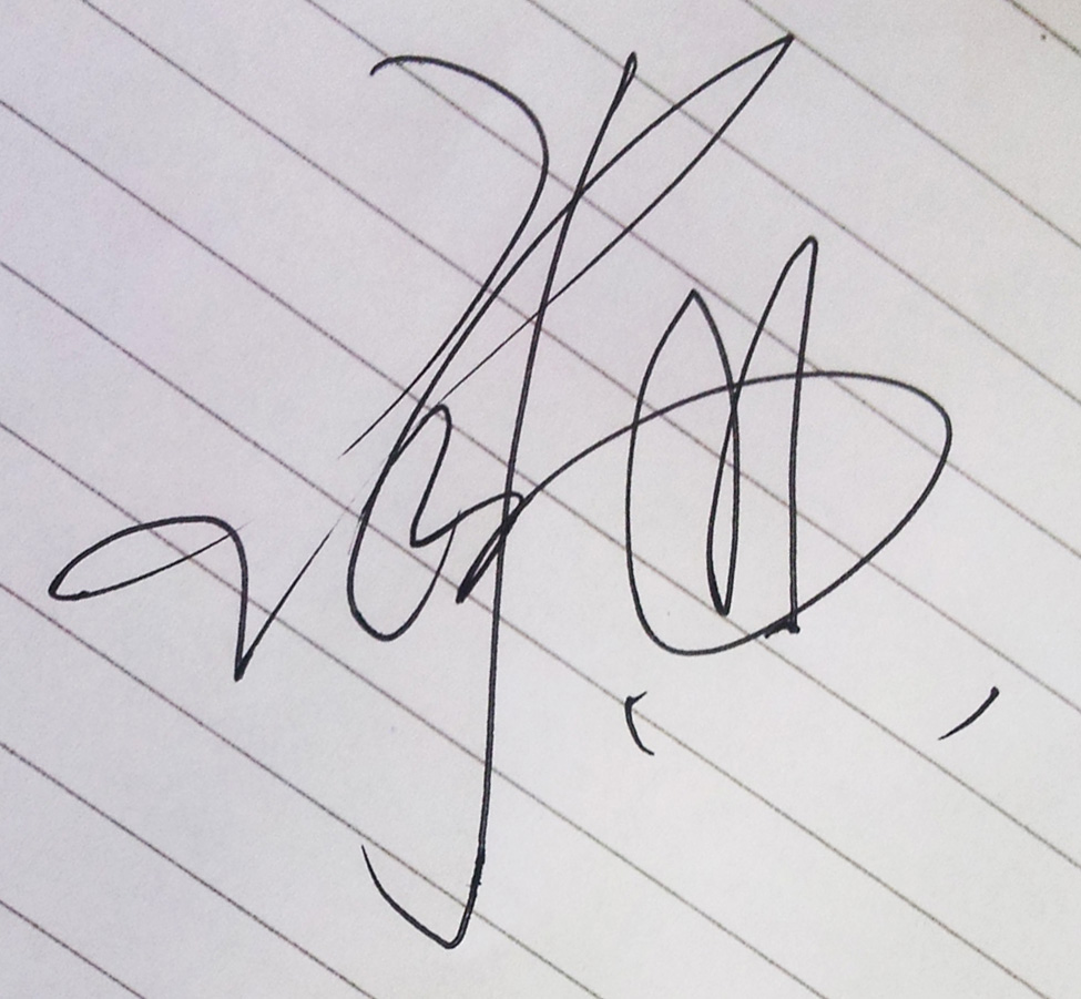 Chữ ký của Tạ Hiền