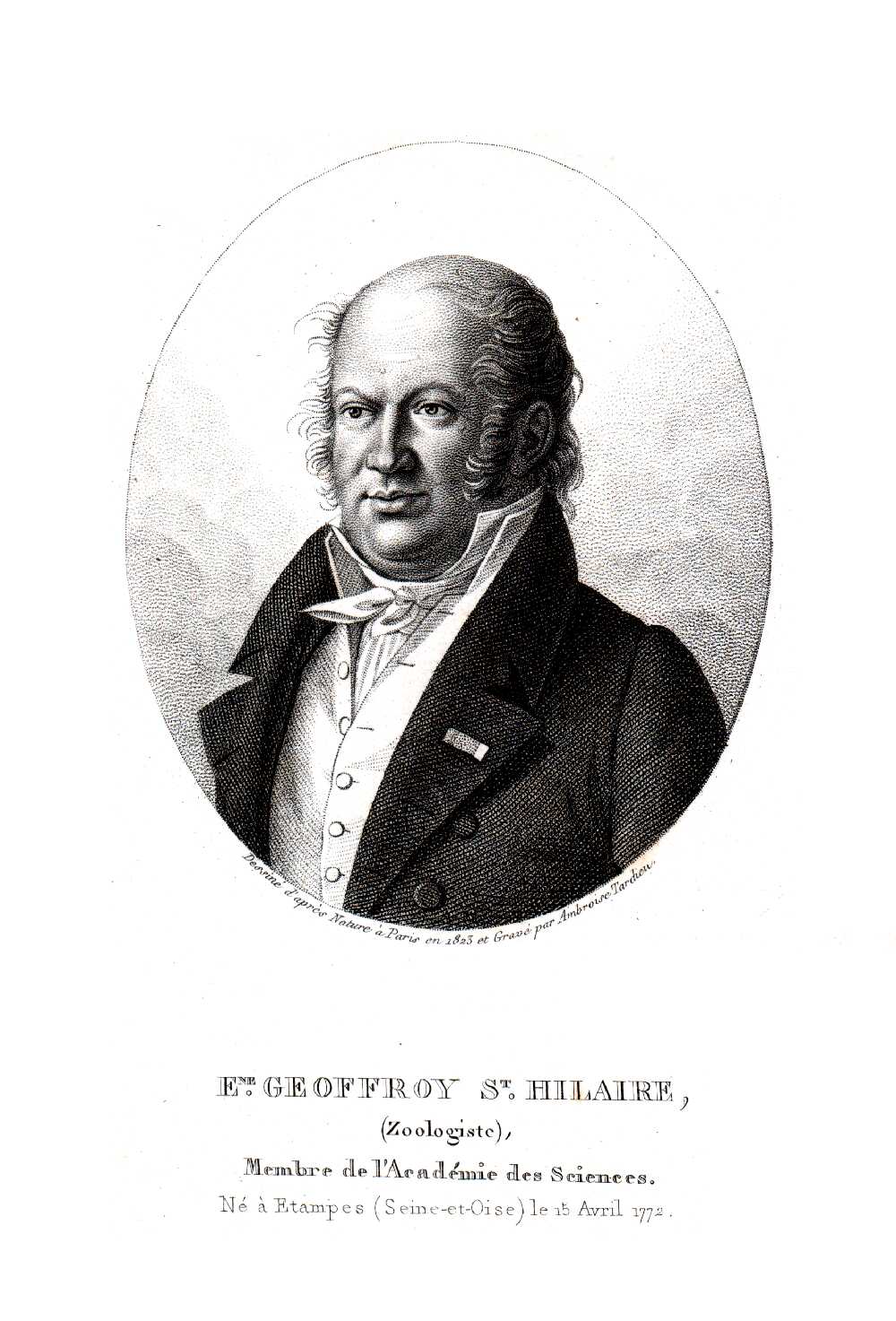 Ukiran Étienne Geoffroy Saint-Hilaire.