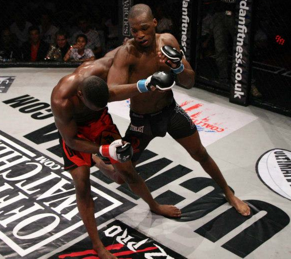 Page (right) during a match