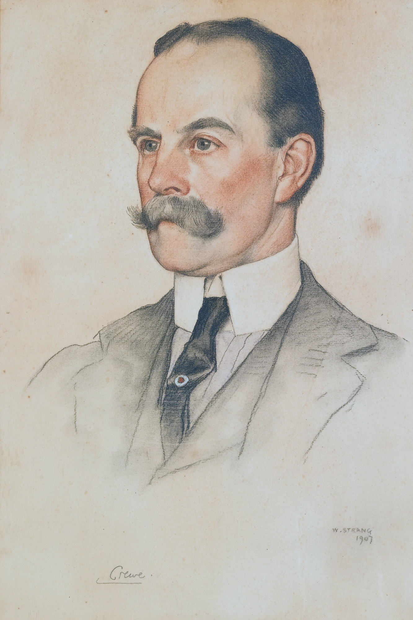 Robert Offley Ashburton Milnes, 1st Marquess of Crewe, by William Strang, 1907.