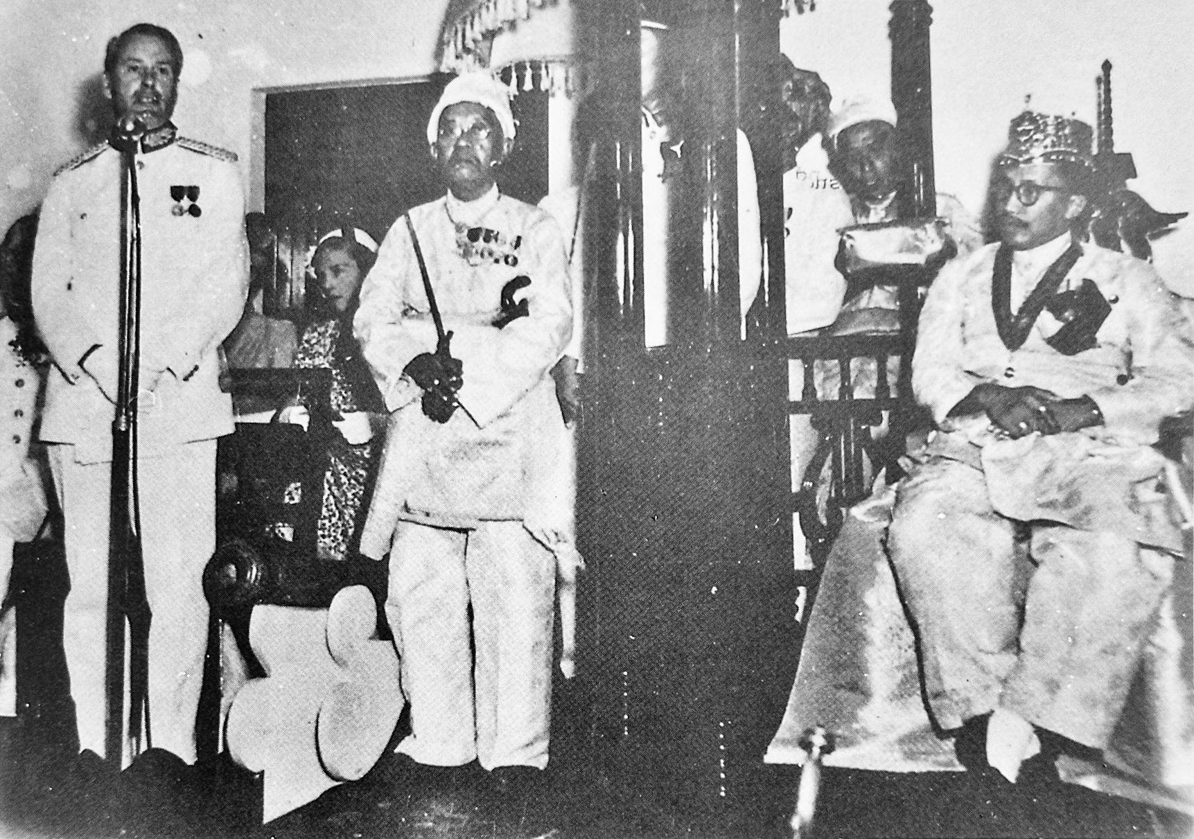 Malcolm MacDonald, UK Commissioner-General in South-East Asia, speaking at the coronation of Sultan Omar Ali Saifuddien, 31 May 1951