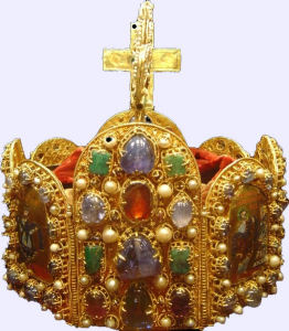 The Imperial Crown of the Holy Roman Empire, a symbol of Otto's imperial authority.