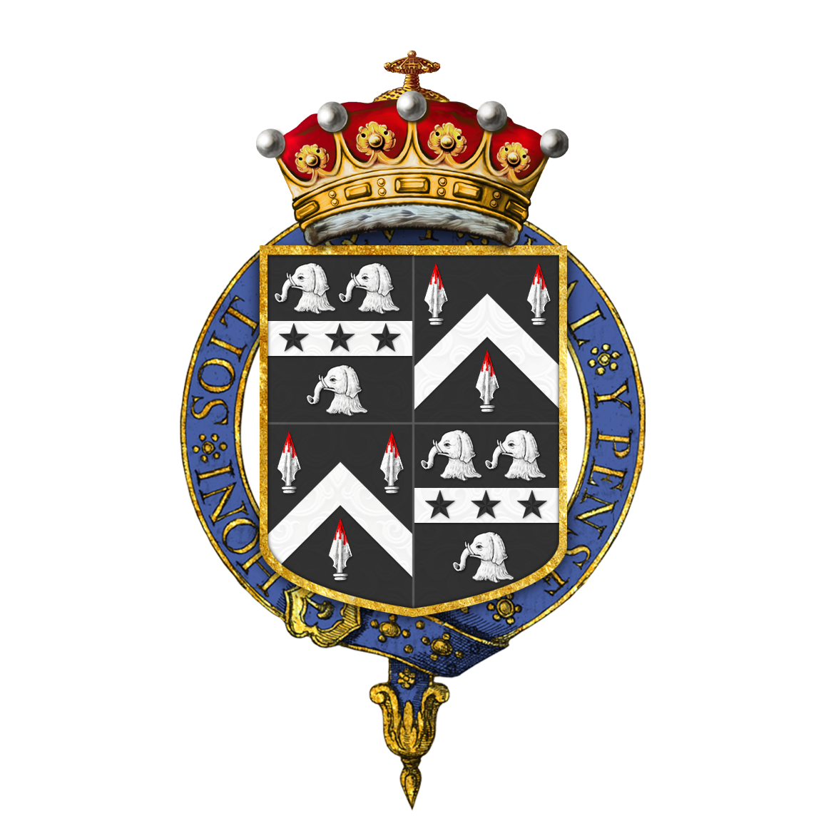 Lambang keluarga John Jeffreys Pratt, Earl Camden Kedua, KG.