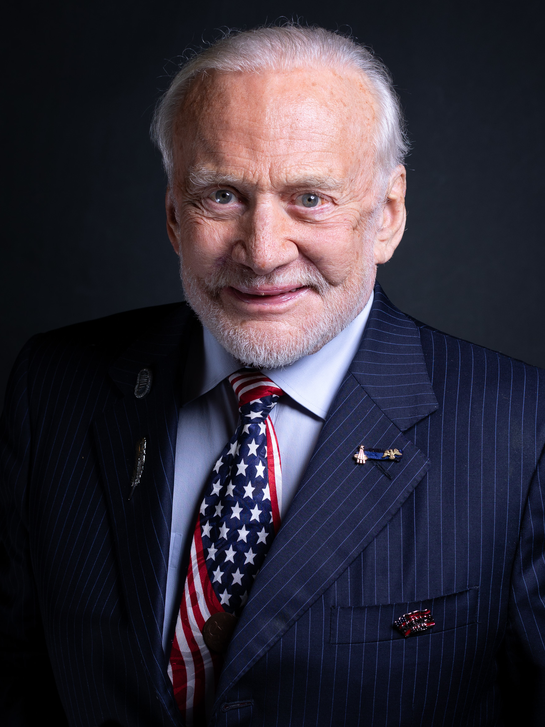 2019年7月、ドナルド・トランプ大統領とオルドリン。