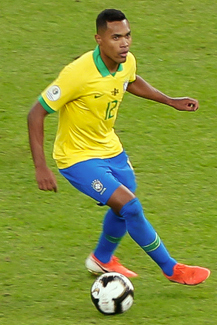 Alex Sandro saat membela tim nasional Brasil pada Copa América 2019.