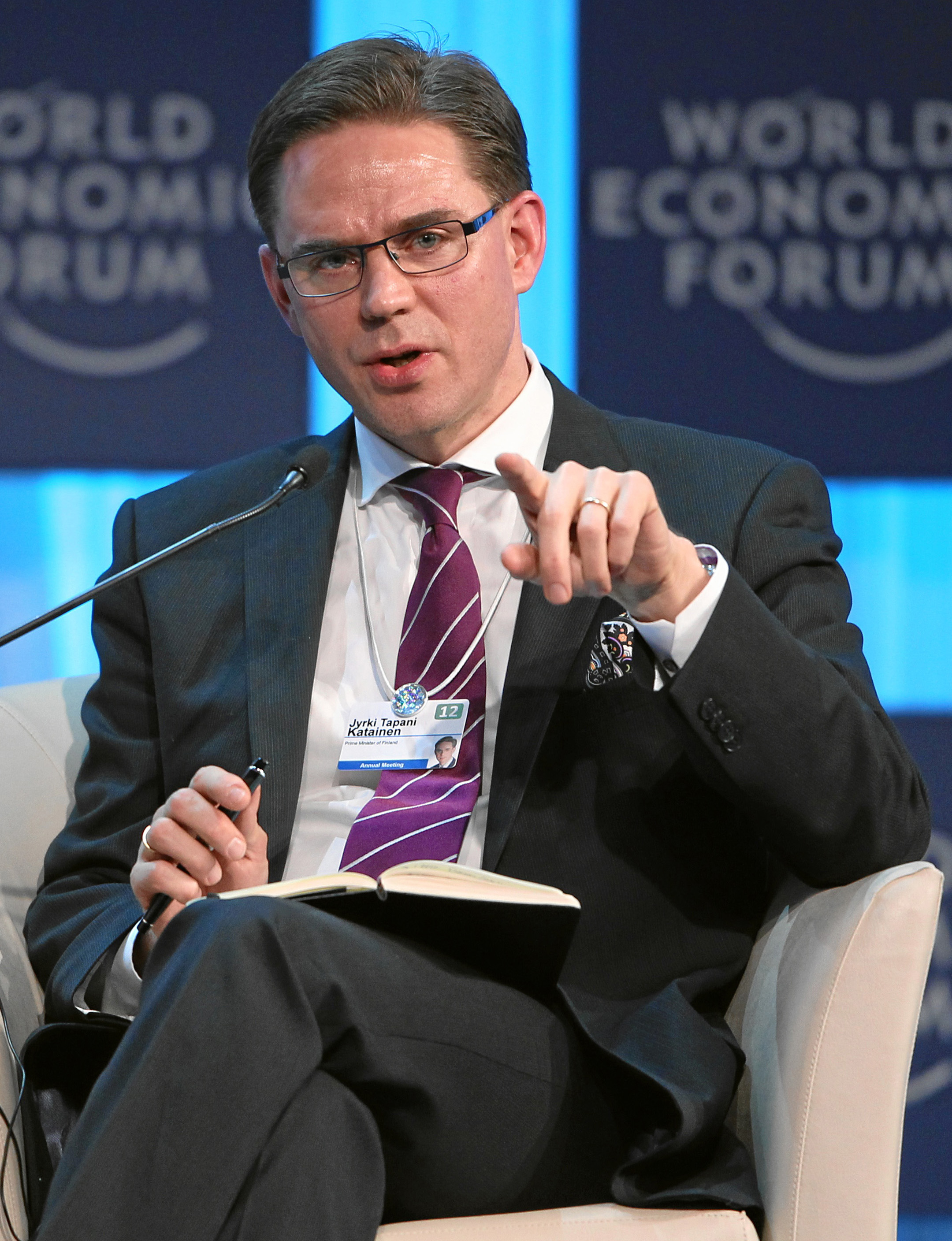 Jyrki Katainen tại Diễn đàn Kinh tế Thế giới năm 2012