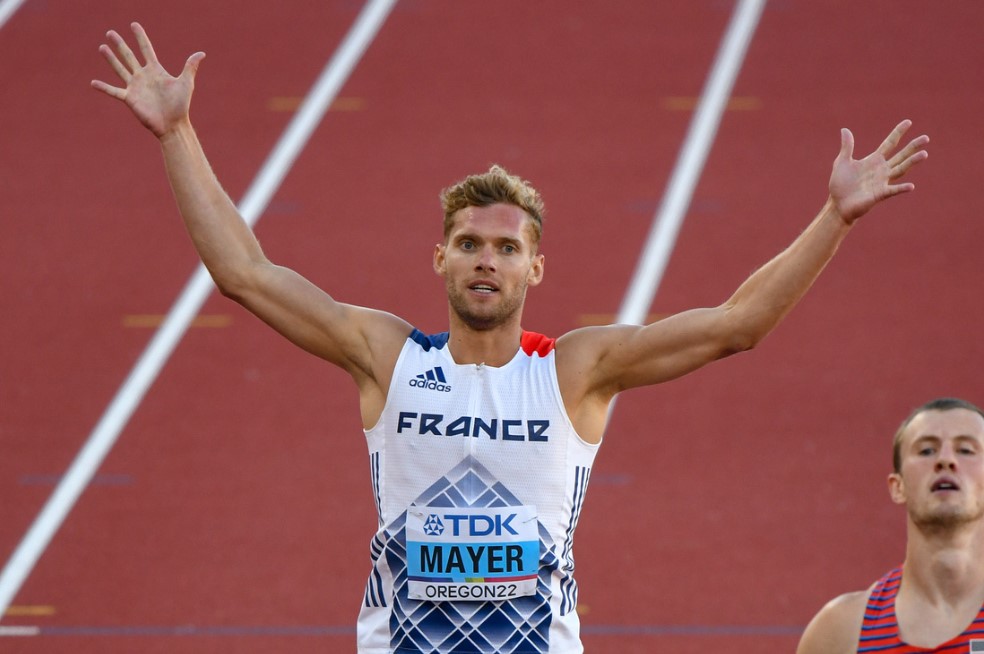 2022년 세계 육상 선수권 대회 10종경기 1500m 경기를 마친 마이에르